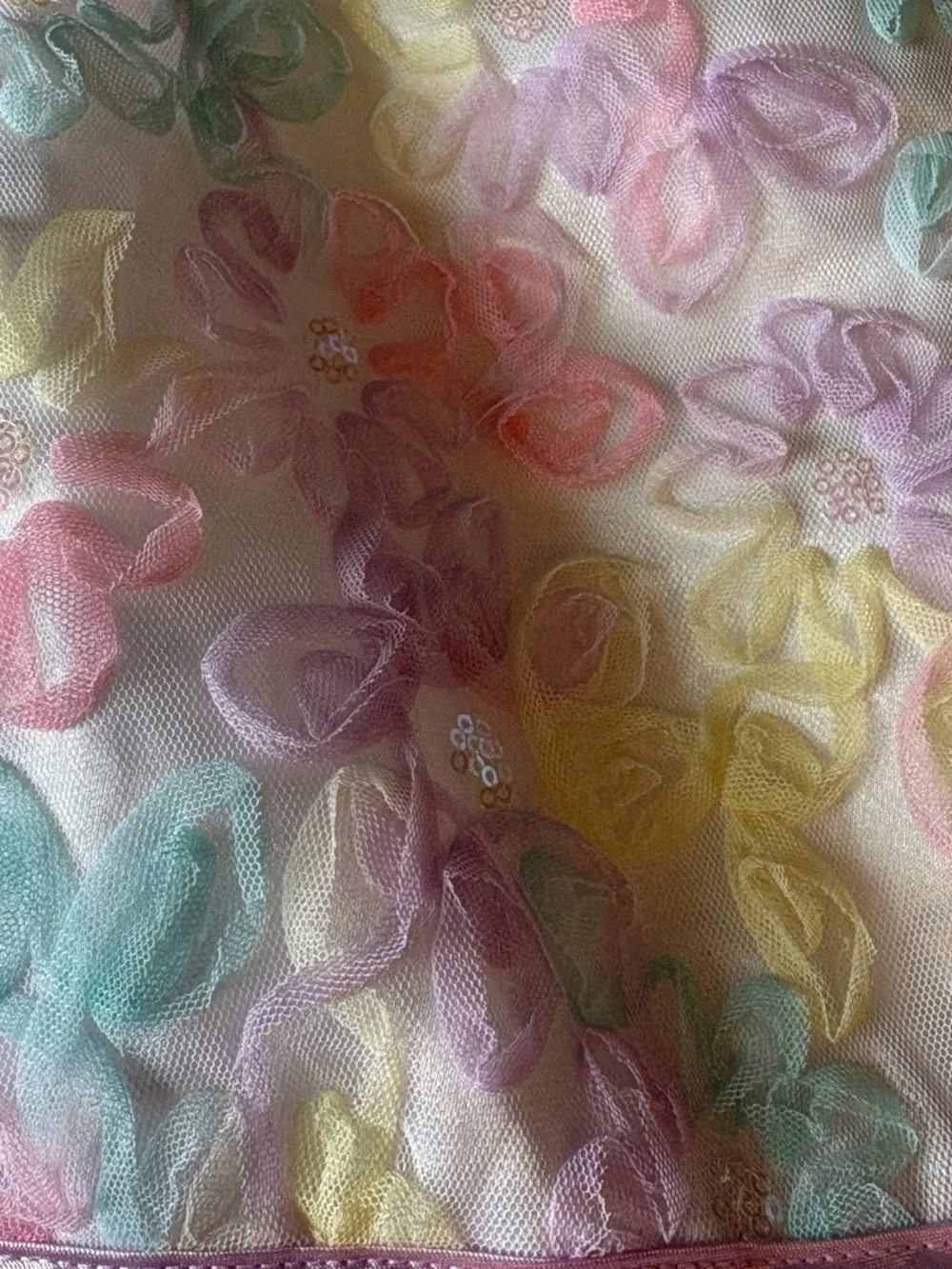 Jona Michelle Lavender Floral Tulle Party Dress, size 8